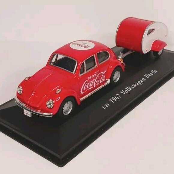 MotorCity Classics 1967 Volkswagon Beetle With Trailer Coca-Cola 1:43 - Picture 1 of 14